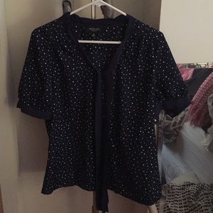 Jason Wu for Target Blue & White Polka Dot Blouse