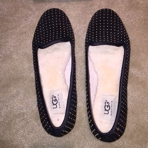 Ugg w alloway studded flat  bk 7.5.