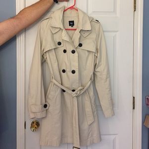 Cream Gap Trench Coat