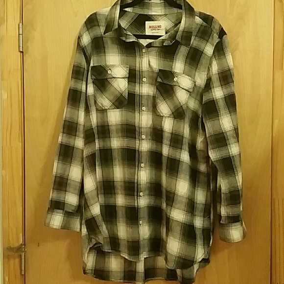 Mossimo Plaid Long Sleeve Shirt - Size X Large