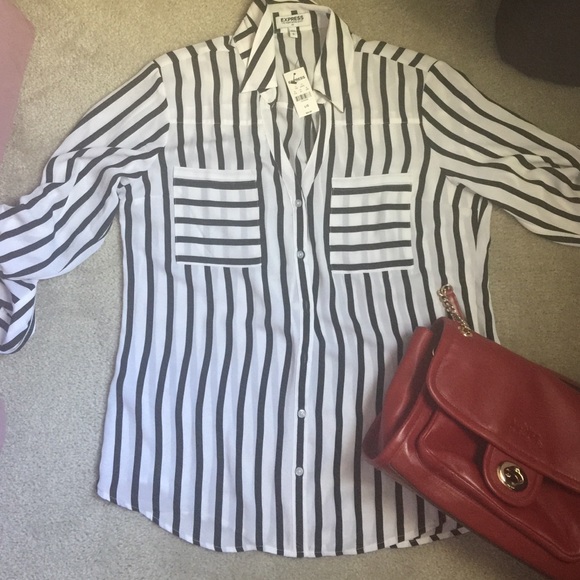 Express striped shirt NEW w tags