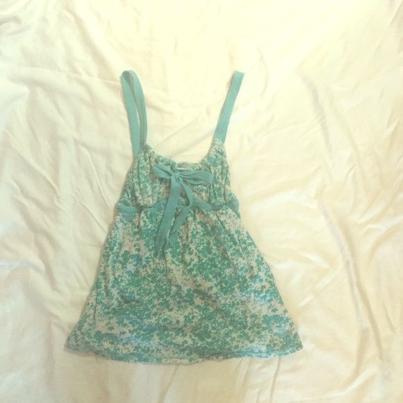 Blue and white summer tank