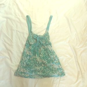 Blue and white summer tank