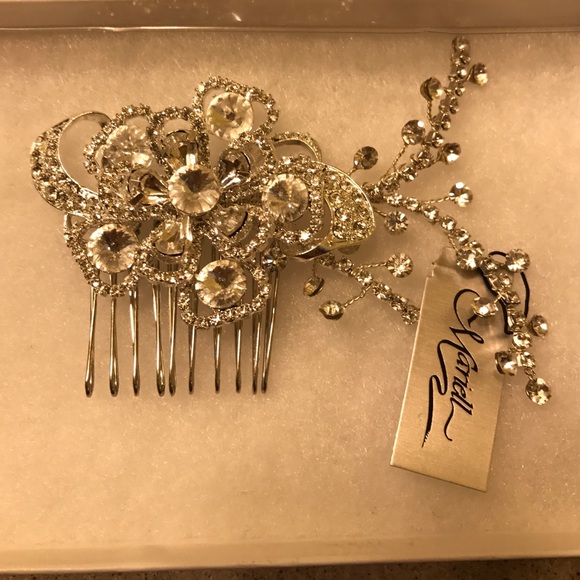 Mariell rhinestone hair piece
