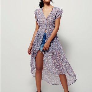 Free people maxi button down top