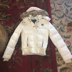 White ski jacket