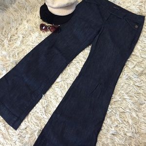 Bellbottom dark blue jeans