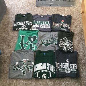 Michigan State TShirt 9 Piece Lot