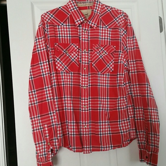 Men's Hollister plaid button up