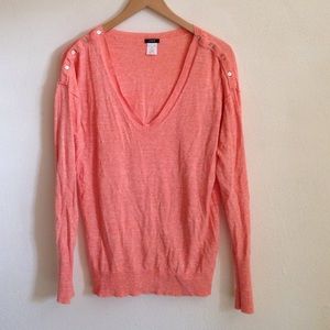 SOLD-J. CREW peach orange sweater