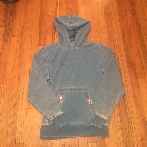 Blue embellished Hoodie