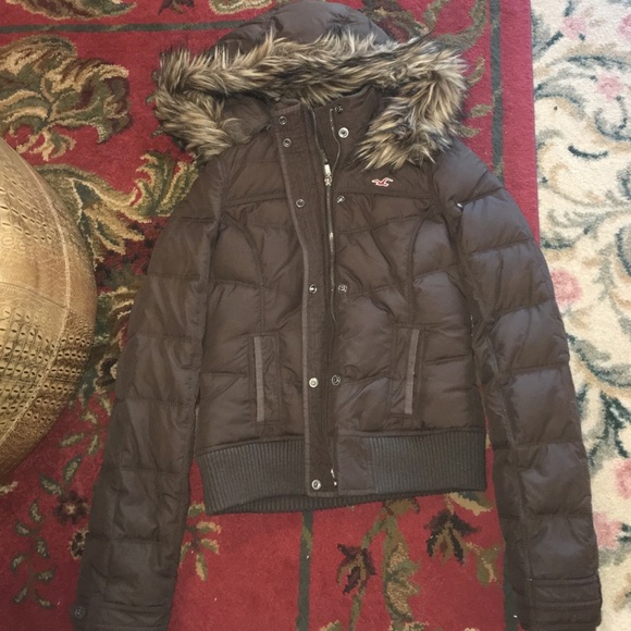 Brown fur ski jacket