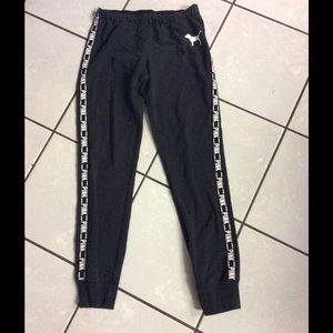 SOLD!! PINK logo gym pants SM