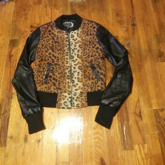 Cheetah print coat.