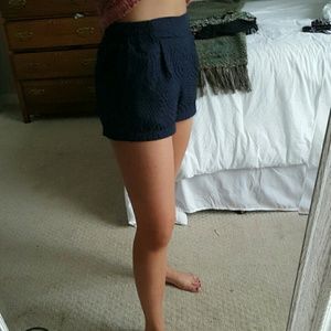 Patterned high rise shorts