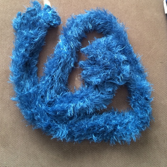 Fuzzy Blue Scarf
