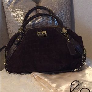 Beautiful suede Coach satchel!
