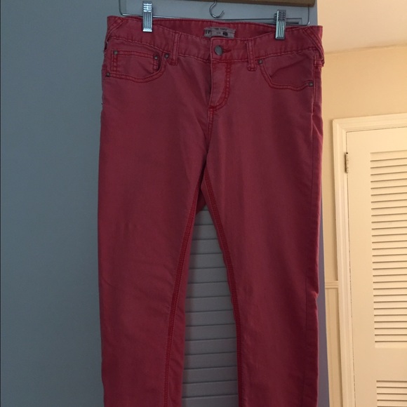 Free People Red Jeans