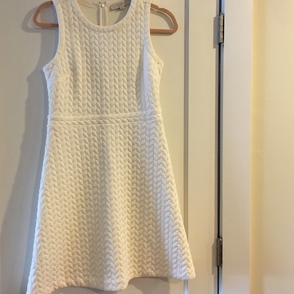 Loft White Textured Dress