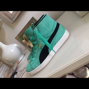 Puma suede high top sneakers