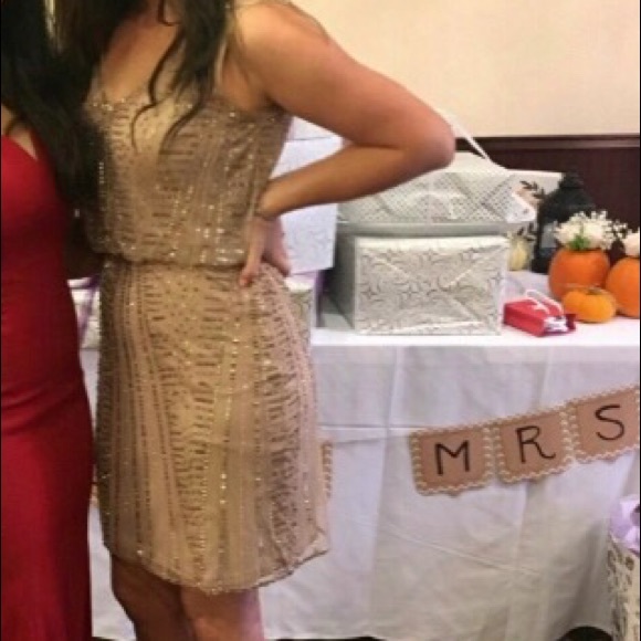 Adrianna Papell champagne / Nude cocktail dress 💎