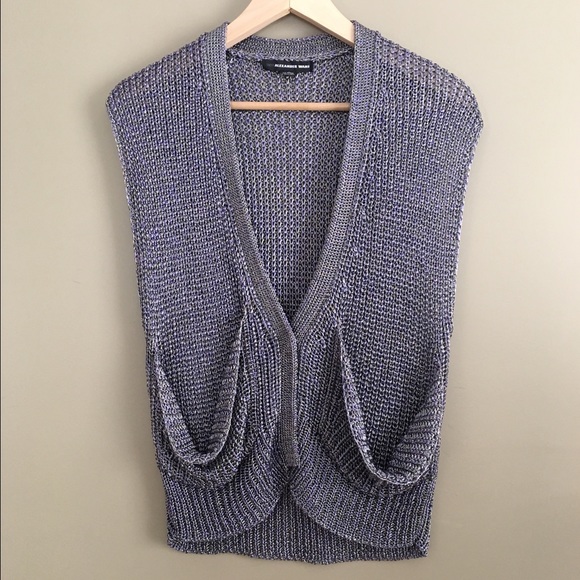 Alexander Wang Metallic Loose Knit Foil Vest