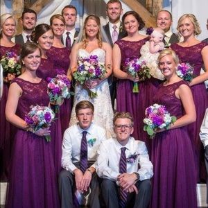 Mori LeePurple bridesmaid dress!
