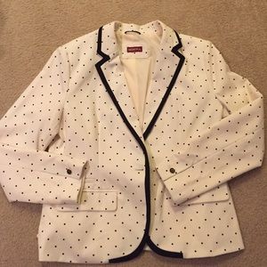 Polyester polka dot blazer