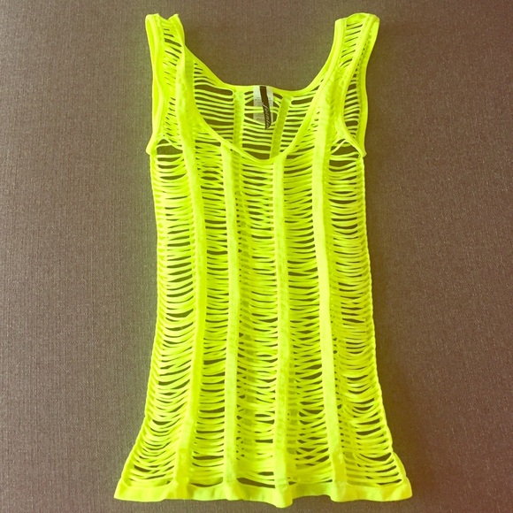 Neon yellow tank top