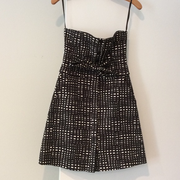 Theory black and white cocktail dress