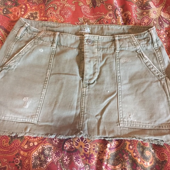 Army green khaki skirt