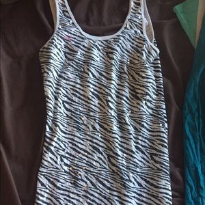 Zebra sequin tank