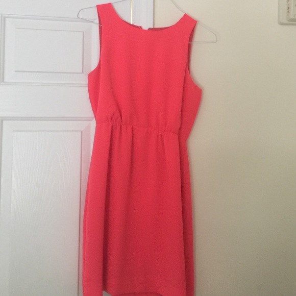 Neon pink J. crew cocktail dress