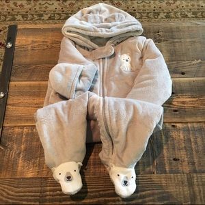 Carters hooded polar bear winter suit