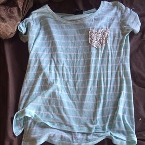 Light blue lace pocket