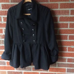 Rue 21 black pea coat Size L