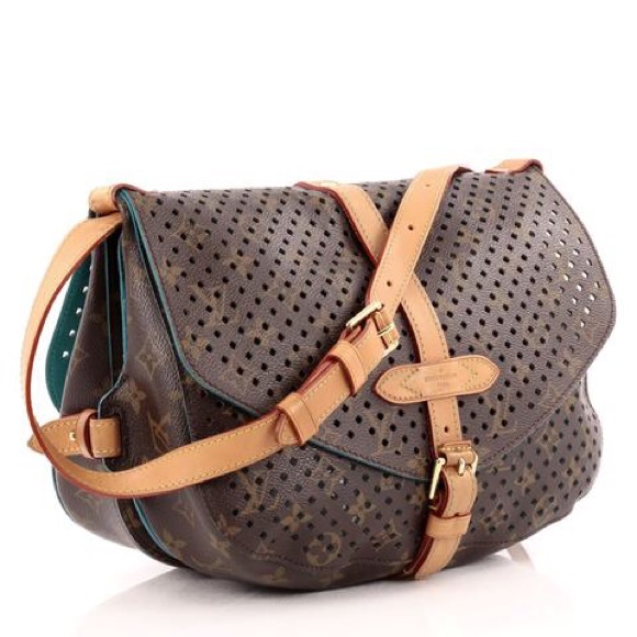 SOLD!!!! Louis Vuitton perforated flore saumur bag - Picture 2 of 4