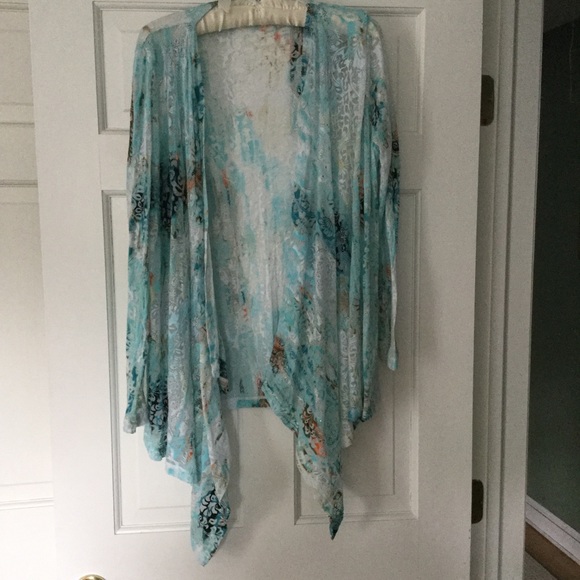Calvin Klein sheer lightweight wrap sweater