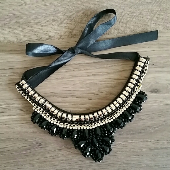 Gold & Black Collar necklace