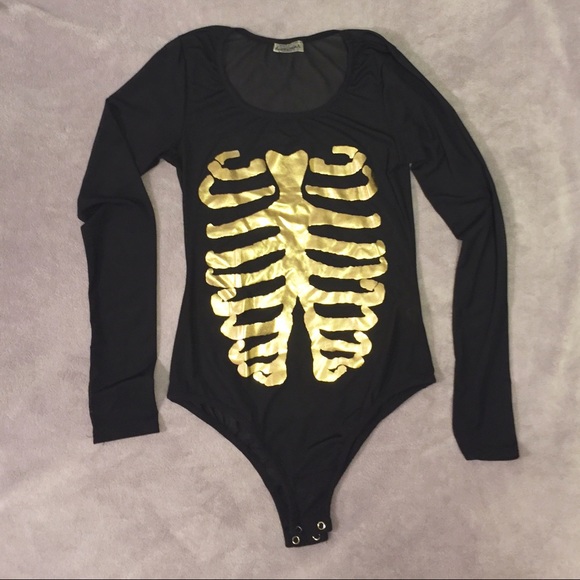 Metallic/Mesh Skeleton Bodysuit