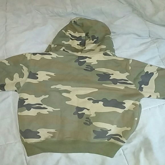 Fleece camo hoodie boys S 6/7 - Picture 4 of 4