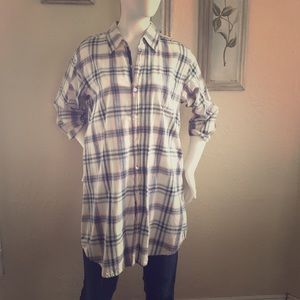 Long plaid shirt