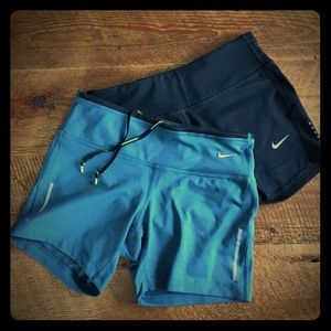 2 Pairs Nike Women's Spandex Shorts - Size Small