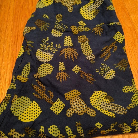 LuLaRoe TC blue cactus leggings