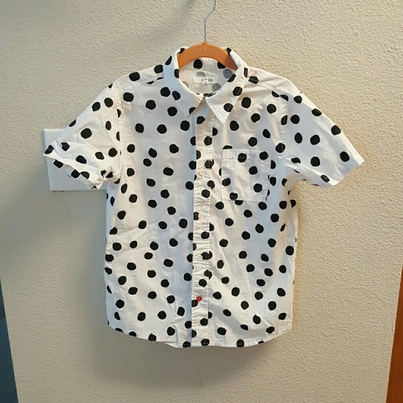 Boys Polka Dot Button Up