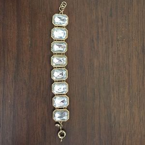 J Crew jewel and gold bracelet