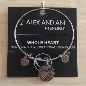 Alex and Ani Whole Heart Silver Bangle