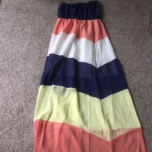 Strapless maxi dress