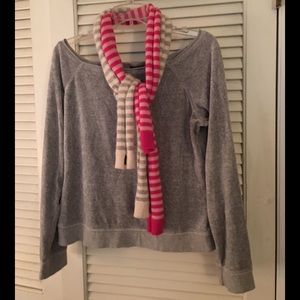 Final price👚Express heather gray off shoulder top