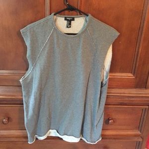 Sleeveless crew sweatshirt